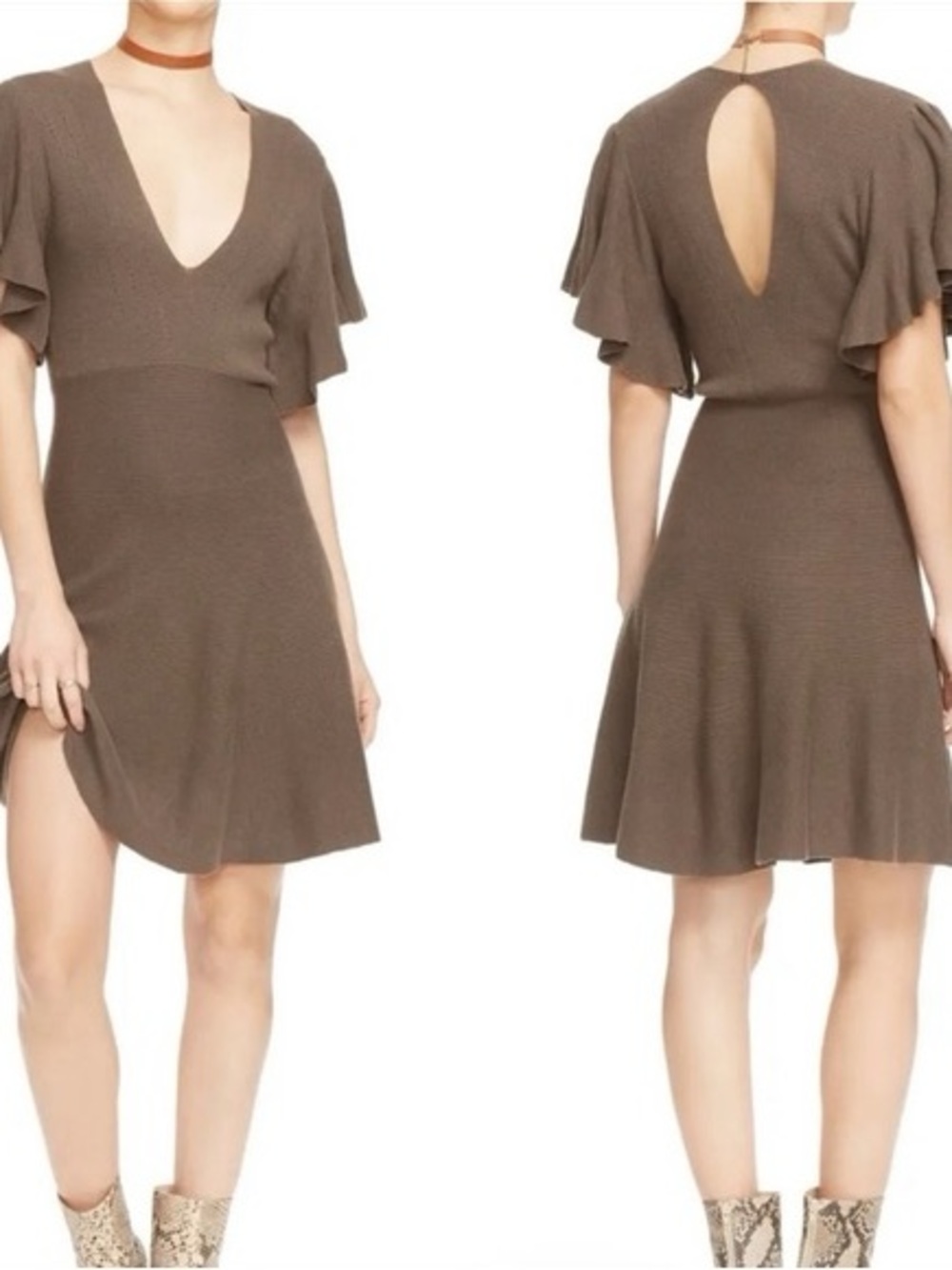 Free People Cozy Nights Knitted Sweater Dress